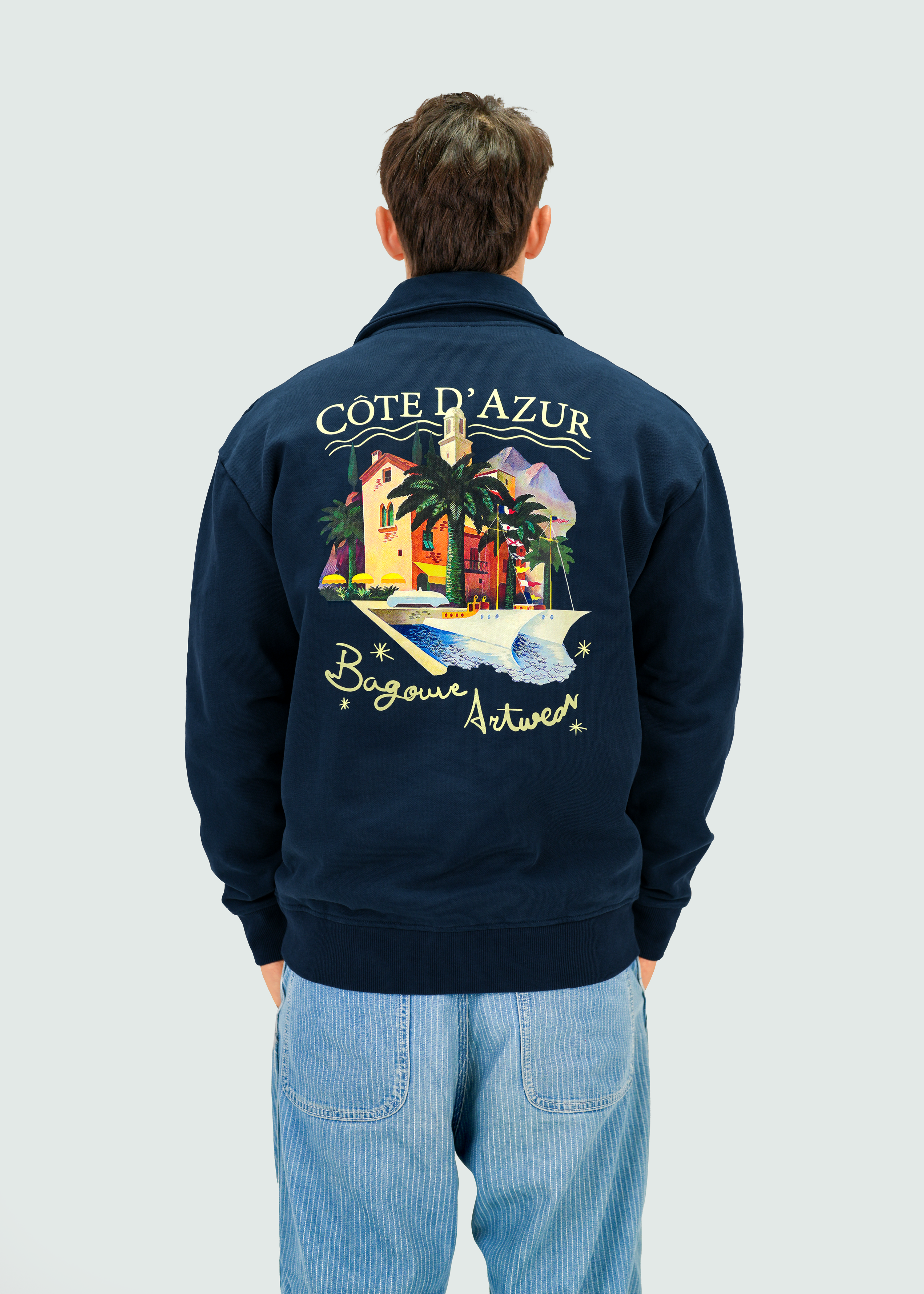 CÔTE D'AZUR POLO SWEATSHIRT